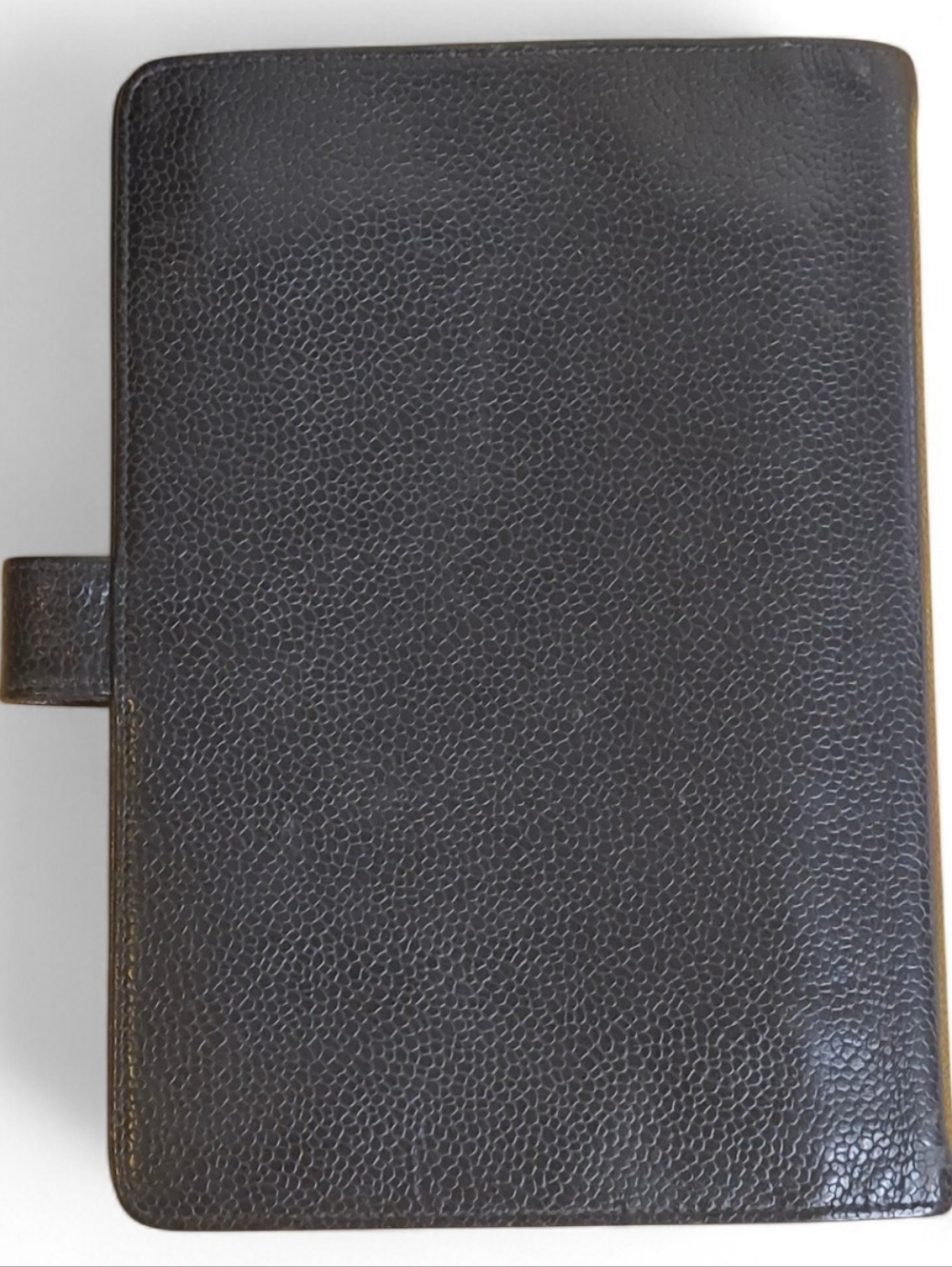 Chanel Vintage Medium Caviar CC Agenda Planner Black Gold Rings Made in France - Picture 2 of 8